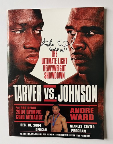 Andre Ward Signed ‘04’ 2004 Pro Debut Program With Tarver-Johnson MainEvent; LOA