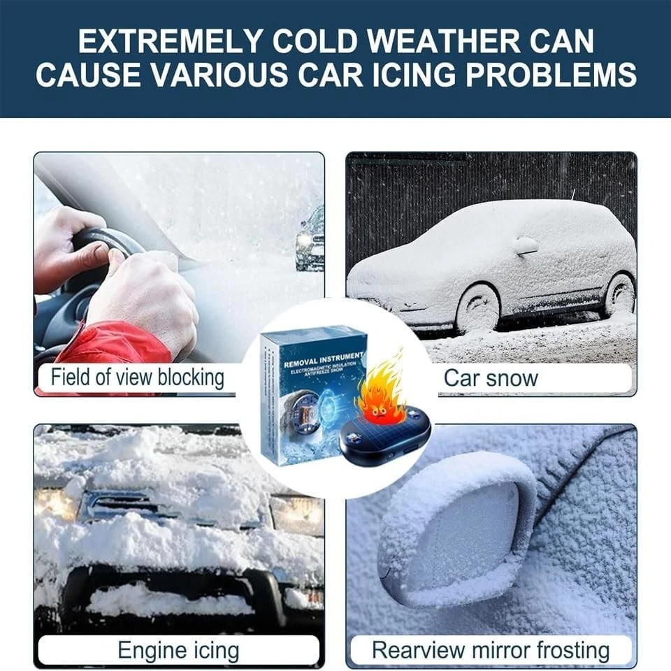4Pcs Electromagnetic Anti-freezing Device,Electromagnetic Car Snow Removal 4PCs