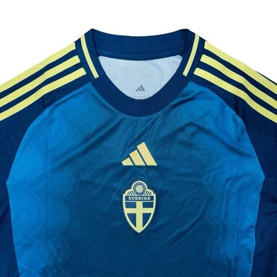 Adidas Sweden '25 Blue Away Soccer Jersey, Women's Size Medium NWT