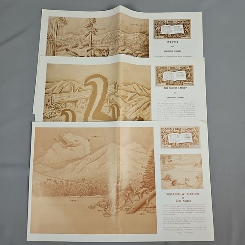Leather Craft Doodle Page of the Month Lot (21) Craftool Carving Patterns 1960s - Picture 6 of 15
