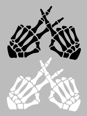Twenty One Pilots Skeleton Hands Stay Alive 21 symbol | Waterproof Vinyl Decal