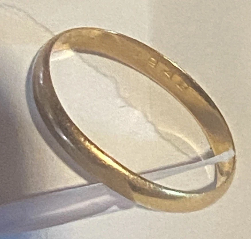 Ancienne Bague Alliance en Or Jeune 18 Carats - Photo 3/4