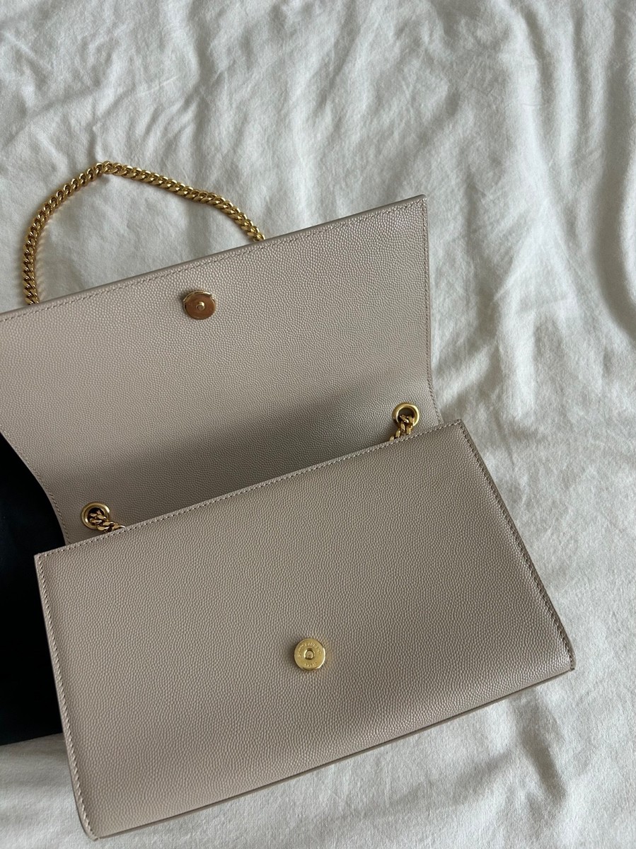 Saint Laurent Grain De Poudre Medium Classic Monogram Kate Shoulder Bag View 6