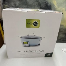New GreenPan Elite Essential Smart Skillet 6qt Blue Hazel