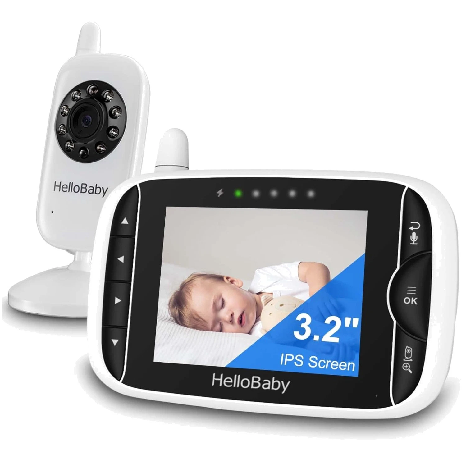 3.2" Video Baby Monitor with Night Vision & Two-Way Talk