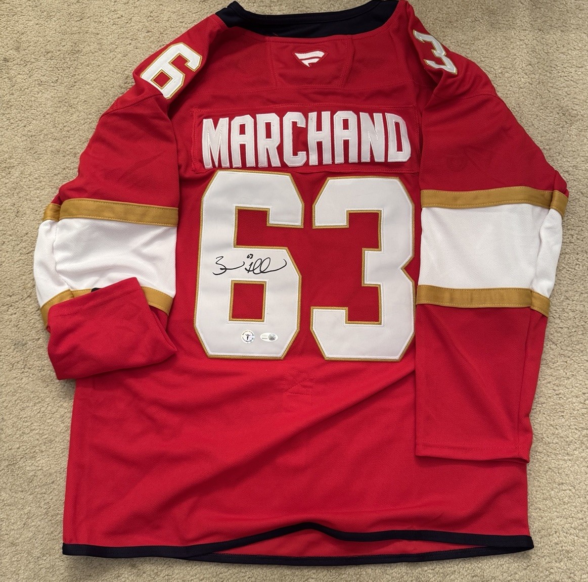 Brad Marchand Autographed Signed Florida Panthers JERSEY XL JSA WITNESS COA 