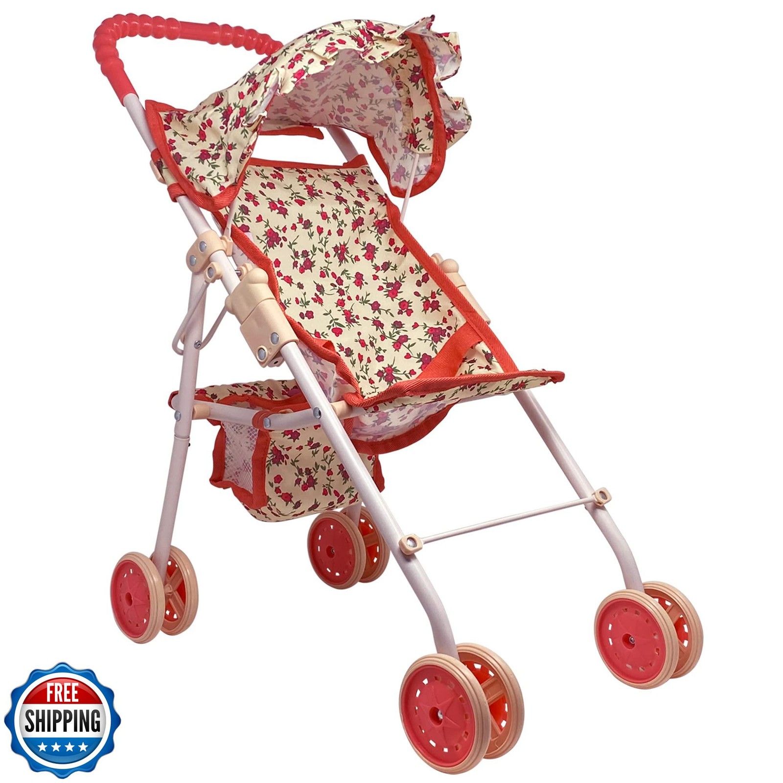 My First Baby Doll Stroller for Toddlers 3 Year Old Girls, L
