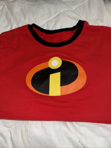 Disneys The Incredibles XL Size 14 Cut Off Short Sleeve T-Shirt - Picture 2 of 5