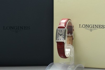[Exc+5 mit Box, Papier] Longines DolceVita L5.258.4 17mm Silver Dial Damenuhr