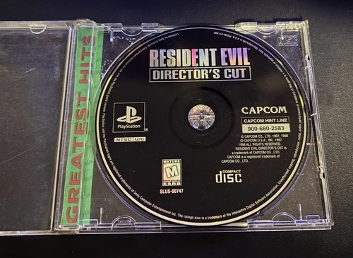 Resident Evil Director's Cut Greatest Hits PlayStation PS1 Only Missing Manual