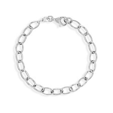 925 Sterling Silver Classic Link Chain Charm Bracelet for Little Girls  Preteen