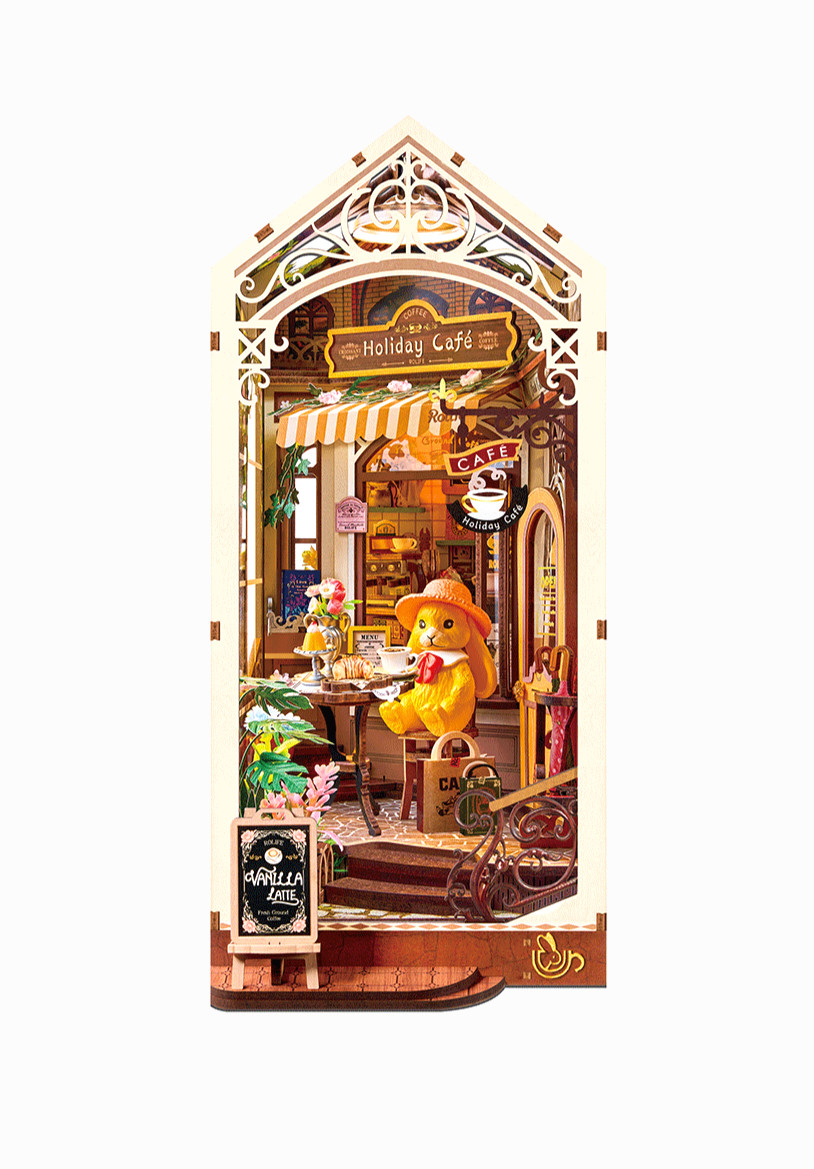 Rolife Holiday Cafe DIY Book Nook Shelf Insert TGB15