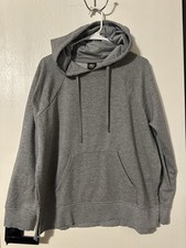 Athletic Works Women's XL Gray Pullover Hoodie Polyester Fleece Hooded Pockets.