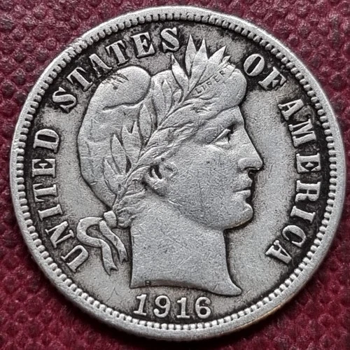 1916 Barber Dime 10c XF #98178