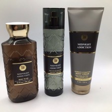 Bath  Body Works Midnight Addiction BodyCare Set Limited Edition Lot of 3