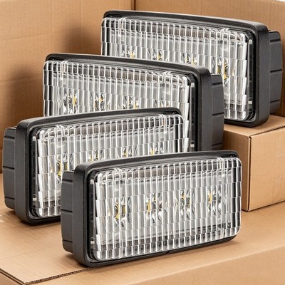 NEW 4X Led Headlights For  Deere Tractor lights replace R161288 RE306510 RE37450