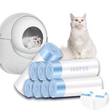 160 Pack Cat Litter Bags, 25x16 Inch Heavy-Duty Liners for Self-Cleaning Boxes
