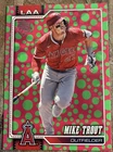 Mike Trout PINK AND GREEN POLKA DOT 2026 Topps Baseball Card Angels