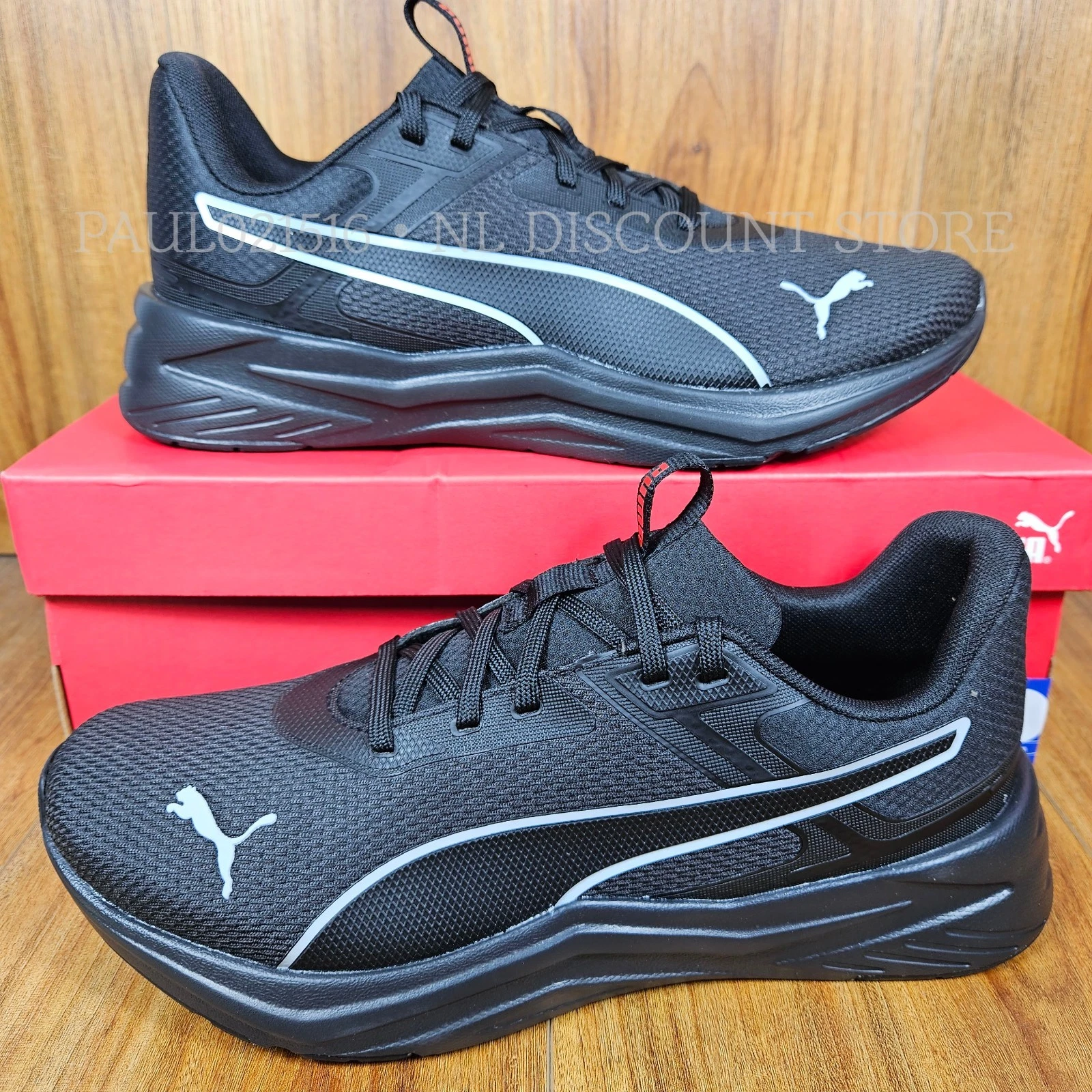 PUMA Disperse Sneaker Mens Athletic Lightweight Comfort Shoes ~ Black