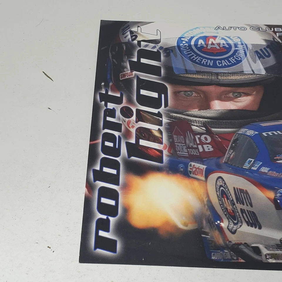 2007 Signed Robert Hight Handout Ford  Auto Club 8 x 10 John Force Racing NHRA - Image 4 of 4
