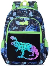 Boys School Bag Dinosaur Backpack, Waterproof School Bag for Primary School Kid