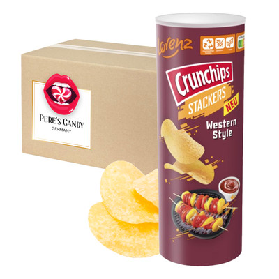 5 x 175g Lorenz Crunchips Stackers Western Style Geschmack