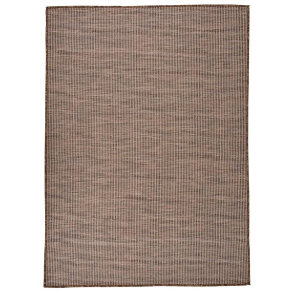 Outdoor-Teppich Flachgewebe 200X280 Cm Braun-image