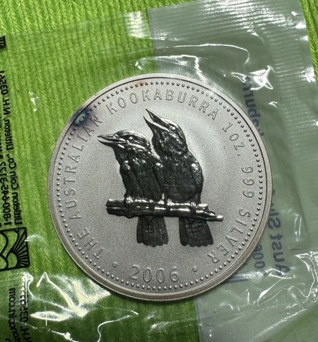 2006 Australia Kookaburra 1 Ounce .999 Silver Dollar Coin - Uncirculated