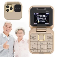 Gold Gold I16pro Small Flip Phone Dual SIM Dual Standby 16GB Memory Card Mu SG