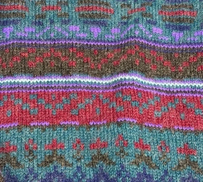 Suéter de Lana Mujer Woolrich De Colección M Hong Kong Tejido Geométrico Nórdico 90% Lana Foto 2 de 4