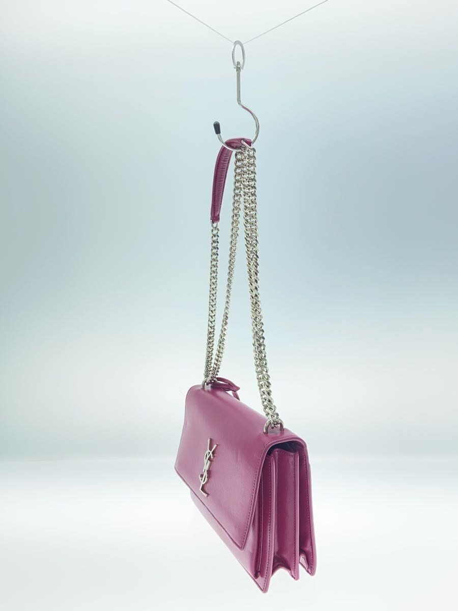 Borsa a tracolla YVES SAINT LAURENT pelle viola tinta unita tramonto usata