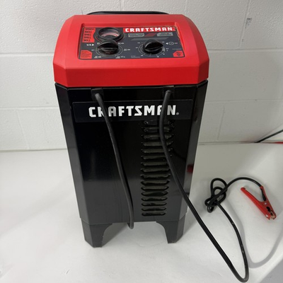 #ad #ad CRAFTSMAN Wheeled Manual 10A Car Battery Charger and 250A Engine READ $40.00