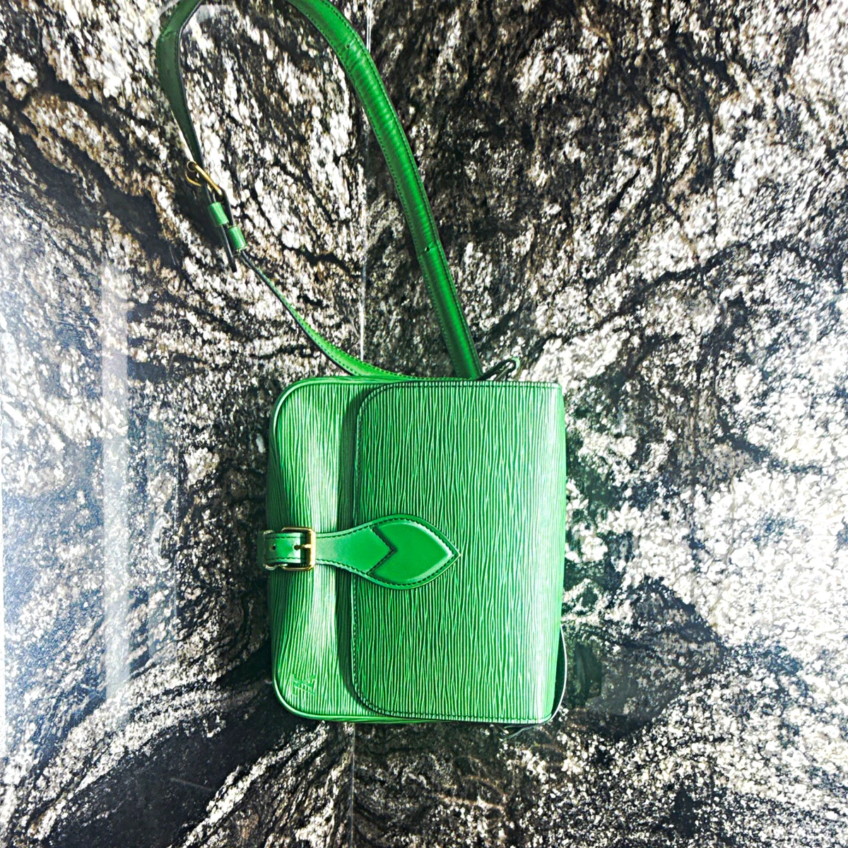 Louis Vuitton Leather Exterior Green Bags & Handbags for Women for