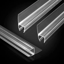 Shower Door Bottom Seal, 118Inch(3PCS x 39Inch) Shower Door Seal Strip for 5/...