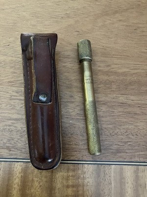 EZE-LAP Diamond ''M'' Vintage SHARPENING ROD w/ Leather Sheath.