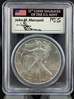 2013 American Silver Eagle PCGS MS70 First Strike John Mercanti Signed