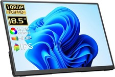 100Hz FHD Portable Monitor 18.5 Inch USB-C HDMI Travel Display with Speakers