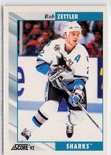 1992-93 Score #191 Rob Zettler San Jose Sharks
