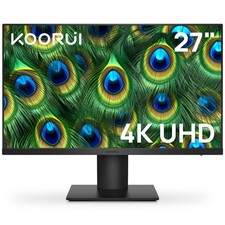KOORUI 27 Inch 4K Monitor Computer UHD 3840  2160 IPS Display, 99 sRGB, 95 D