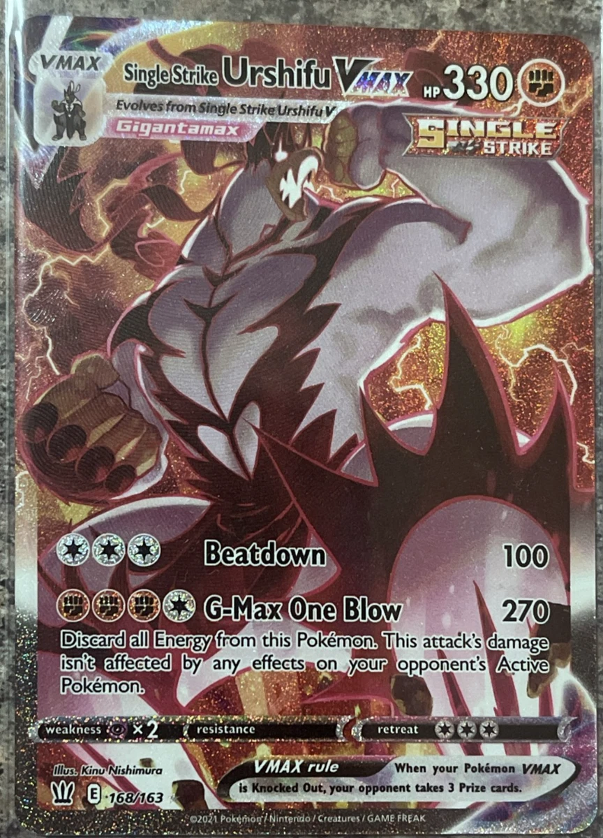 ポケモンカードゲーム Single Strike Urshifu VMAX 168/163 Single Strike Urshifu VMAX 168/163 Swsh05: Battle Styles for sale