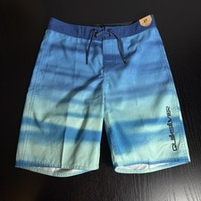NWT QUIKSILVER Boys Kids Size 27 Blue Board Shorts Swim Trunks