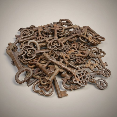 #ad #ad 19th Century Style Cast Iron Skeleton Keys Lot Size: Lot of 25 $29.99