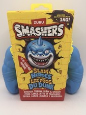 ZURU SMASHERS Blue Shark SLAM HEROES Sand Filled Figure Stretch Throw Smash Toys