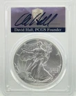 2024-(P) $1 Silver Eagle with Star Privy Struck at Philadelphia FDOI, David Hall