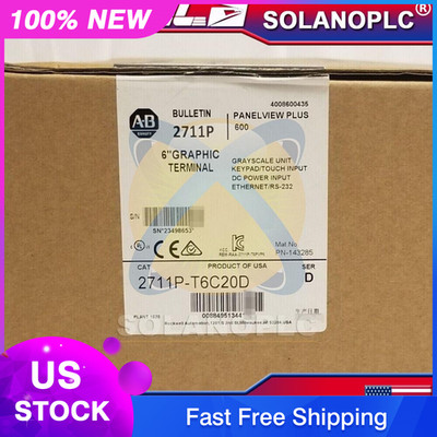 2711P-T6C20D New AB PanelView Plus 600 2711P-T6C20D Factory Sealing US Free Tax