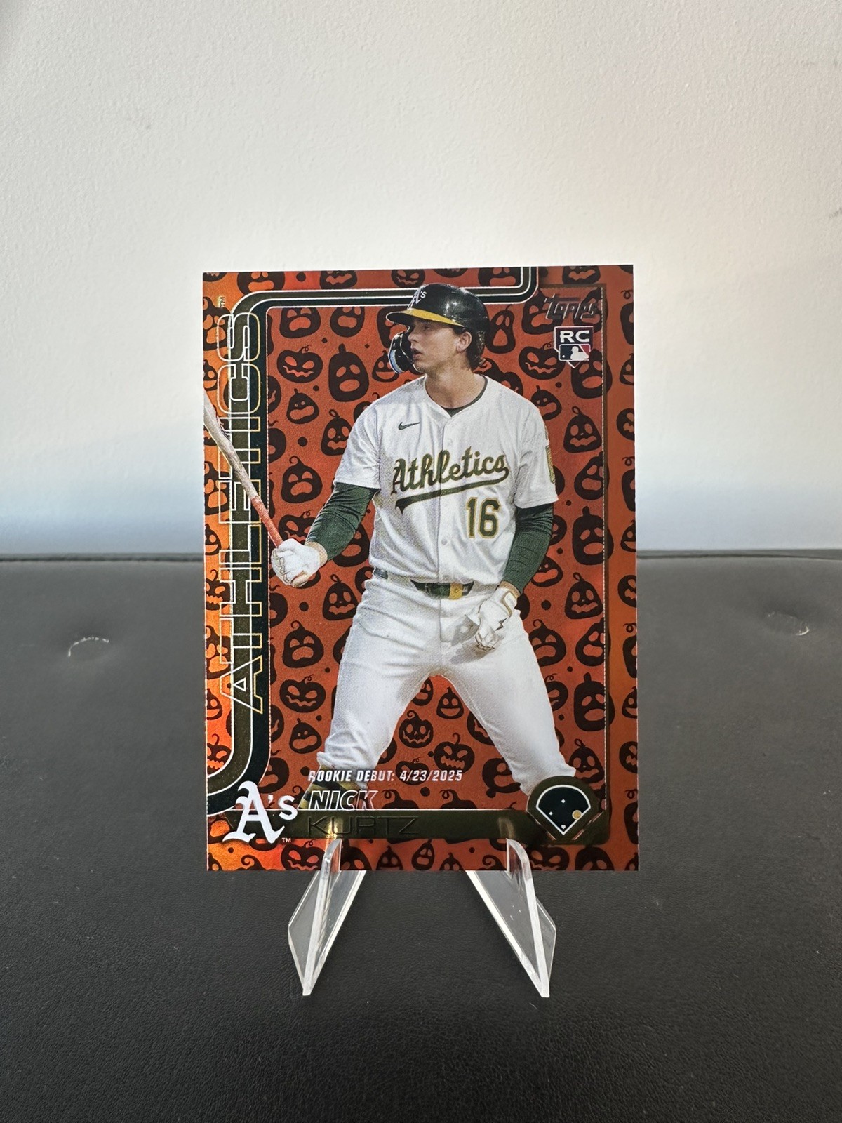 2025 Topps Update Nick Kurtz Holiday Jack O'Lantern Foil  #US197 RC Debut SP