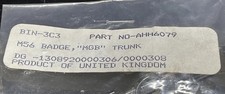New Mg Trunk Badge Emblem For Mgb 1963-1976 Metal Ahh6079 Mgb