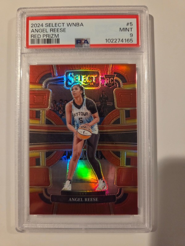 2024 Panini Select WNBA Angel Reese #5 Red Prizm RC #030/149 PSA 9