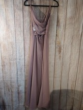 David's Bridal Brides Maid Maxi Dress M1361 Mauve/pink/blush One small spot