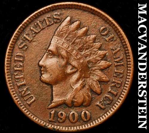 1900 Indian Head Cent - Scarce  Extra Fine  Better Date  No Reserve  #i3